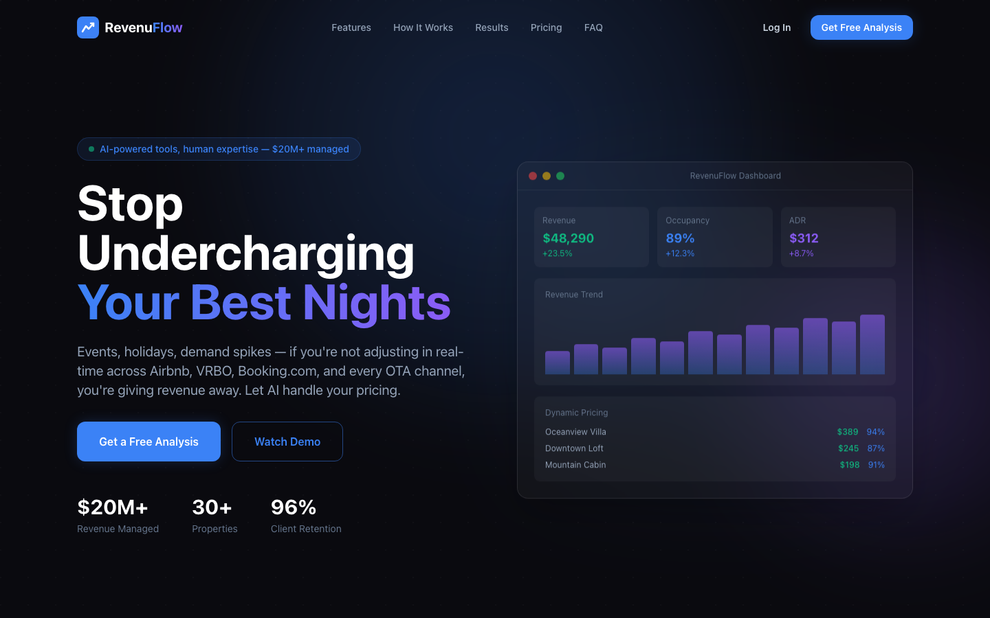 RevenuFlow landing page
